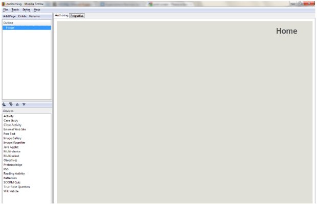 Окно программы eXe –learning xhtml editor