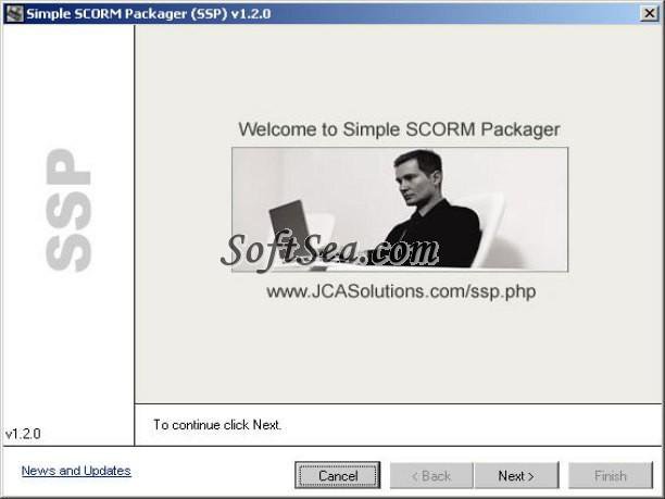 Окно программы Simple Scorm Packager