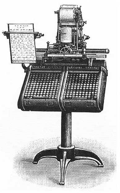 Клавиатурный (наборный) аппарат монотипа