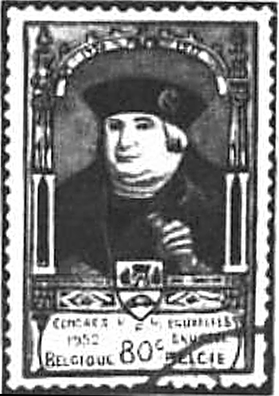 Почтовая марка с портретом основателя почтовой династии Франциско де Таксиса